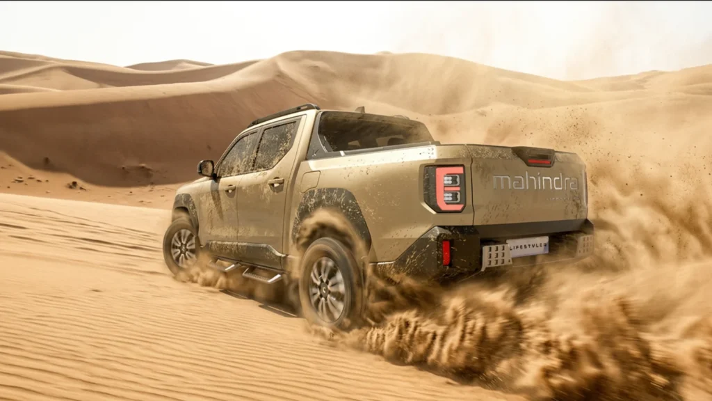 2027 Mahindra Lifestyler ute running in sand