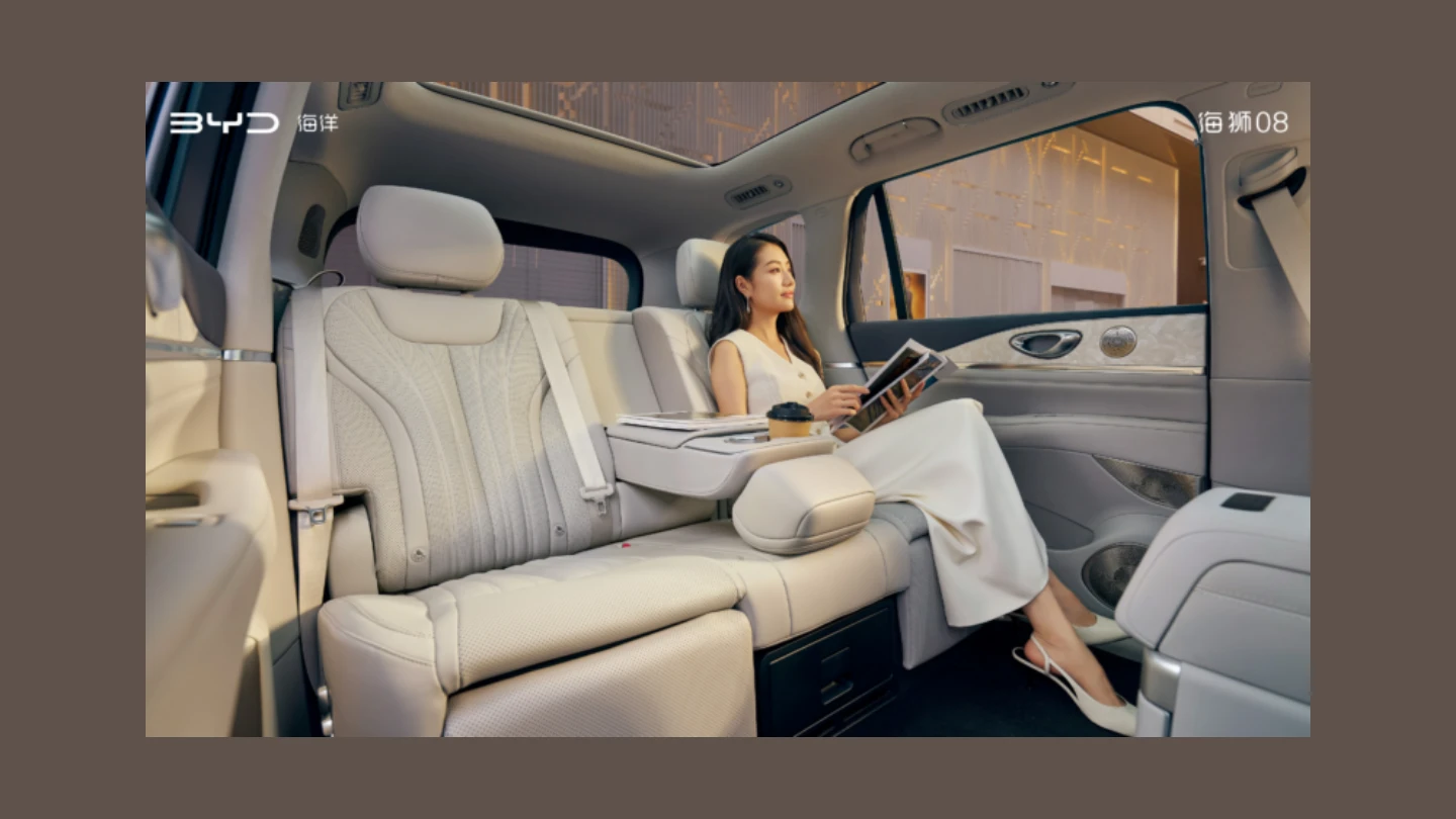 BYD Sealion 08 interior China rear seats