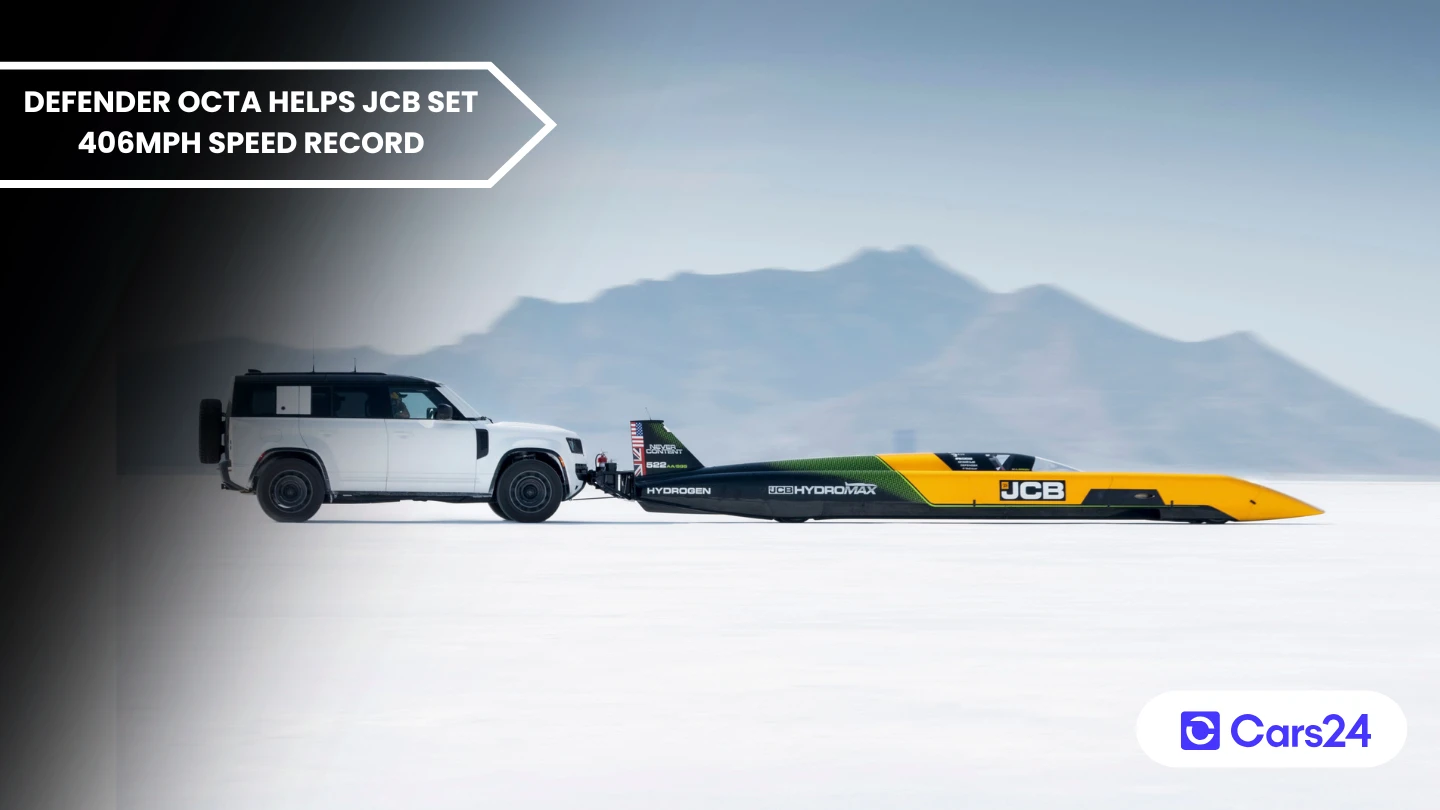 Defender Octa pushes JCB to a 406mph land speed record banner photo