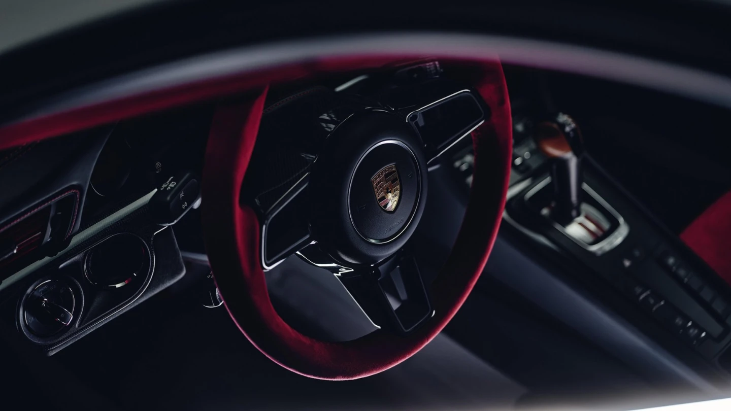 Porsche 911 Flachbau RS interior steering wheel
