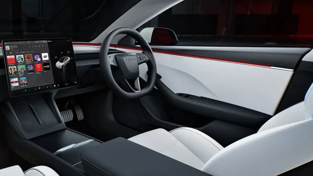 Tesla Model 3 interior door