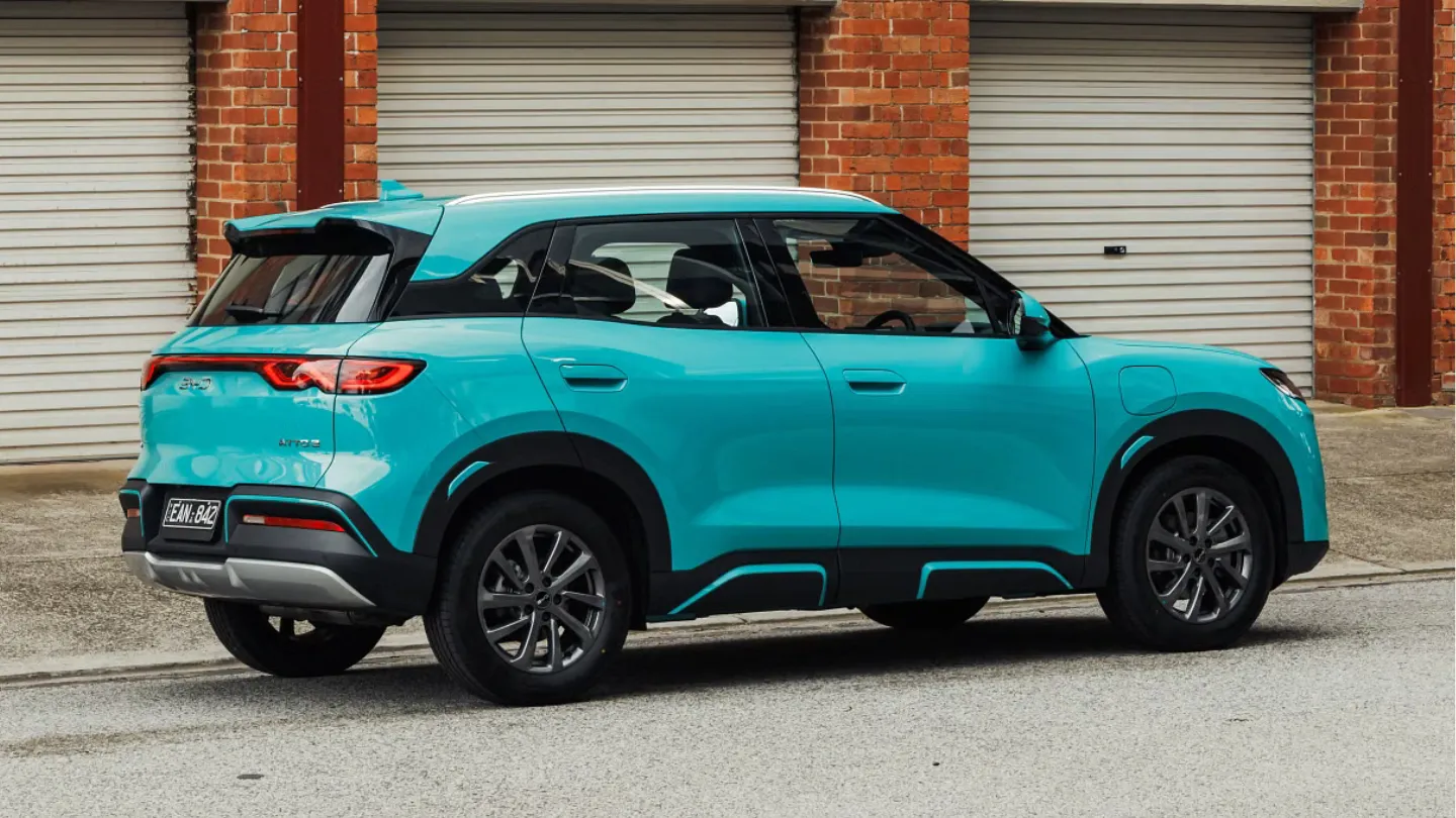 2027 BYD Atto 2 DM-i exterior Turquoise Blue side