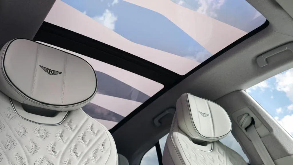 2027 Bentley Torcal EV interior sunroof