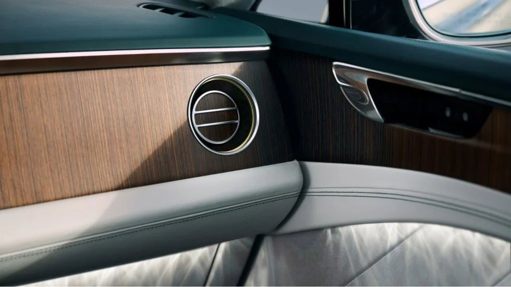 2027 Bentley Torcal EV interior walnut veneer merino wool