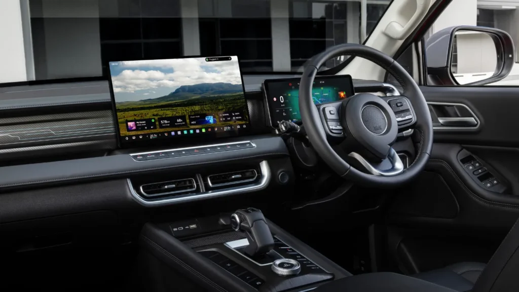 2027 GWM Cannon Hi4-T PHEV ute interior cockpit