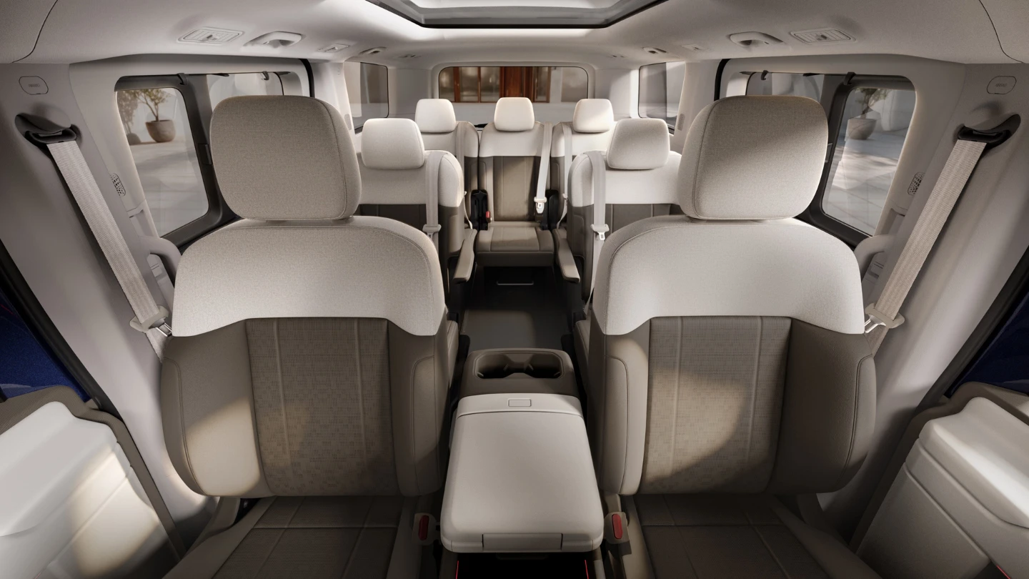 Kia PV7 electric van passenger interior all seats