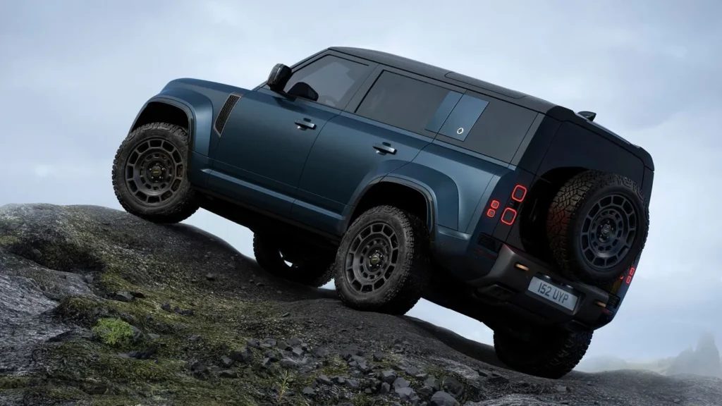 Land Rover Defender on a hill