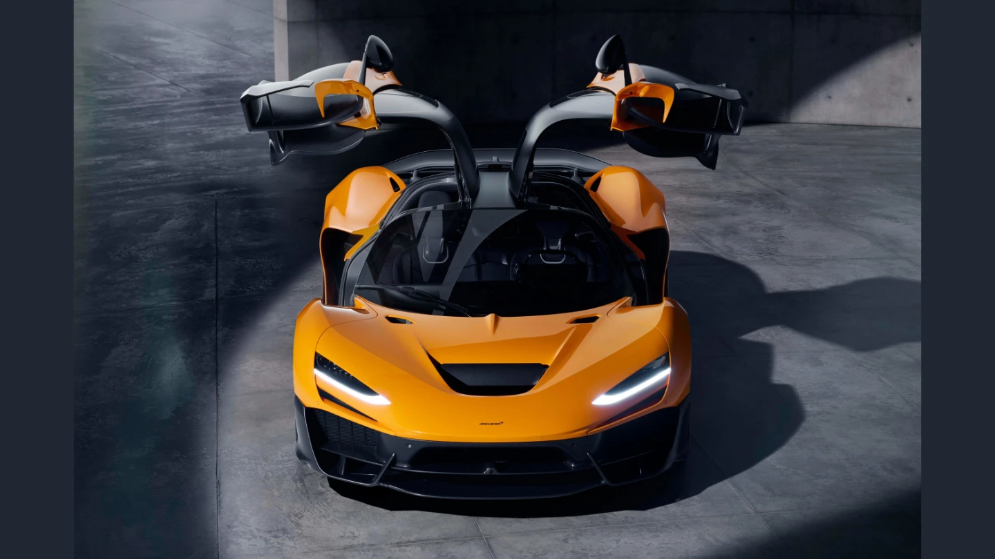 McLaren W1 open gullwing doors