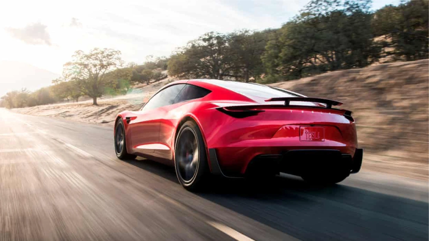Second gen Tesla Roadster hypercar prototype exterior rear