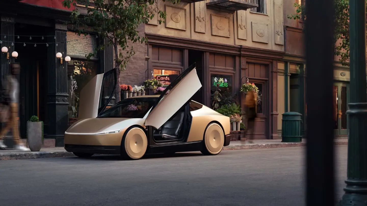 Tesla Cybercab butterfly doors