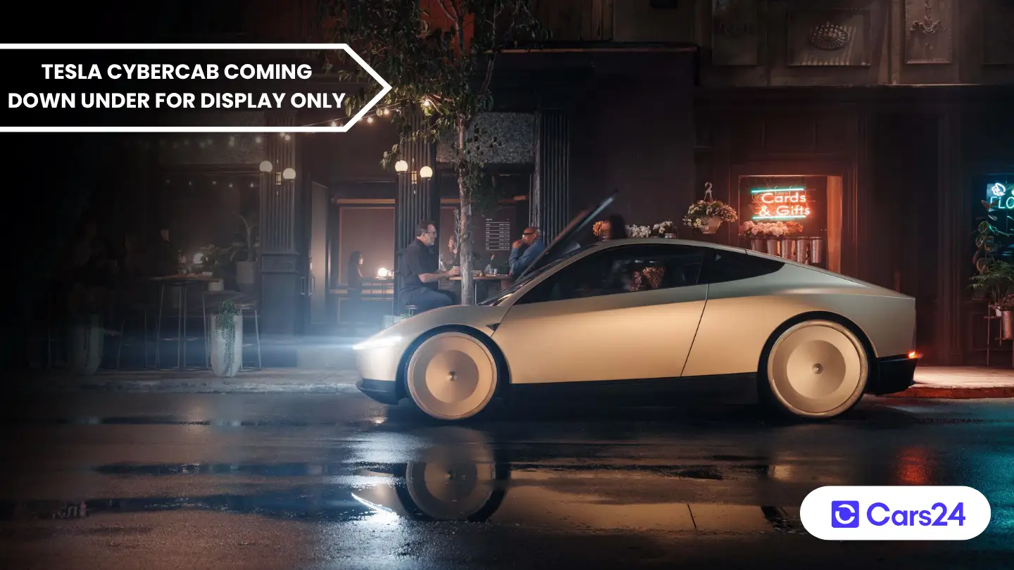 Tesla Cybercab coming to Australia soon for display only banner