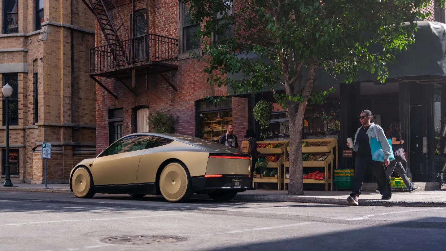Tesla Cybercab on the street