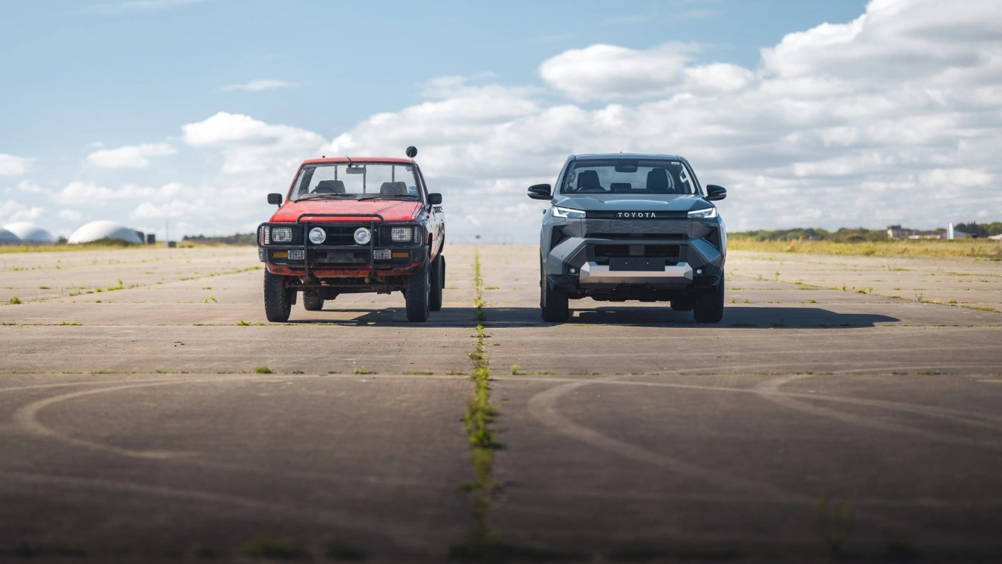 1980s Toyota Hilux diesel and Toyota Hilux BEV