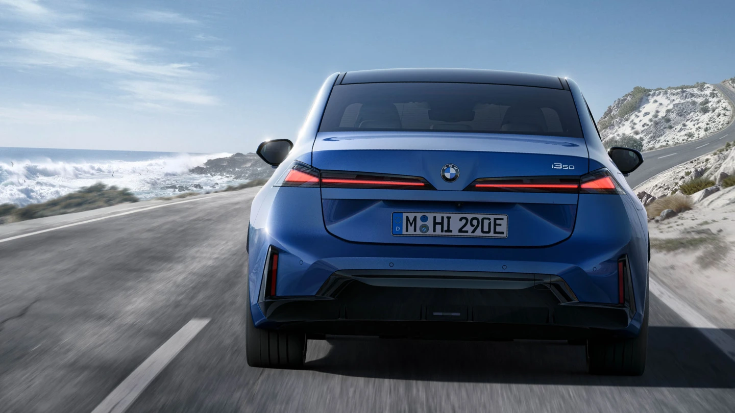 2027 BMW i3 electric sedan exterior rear face
