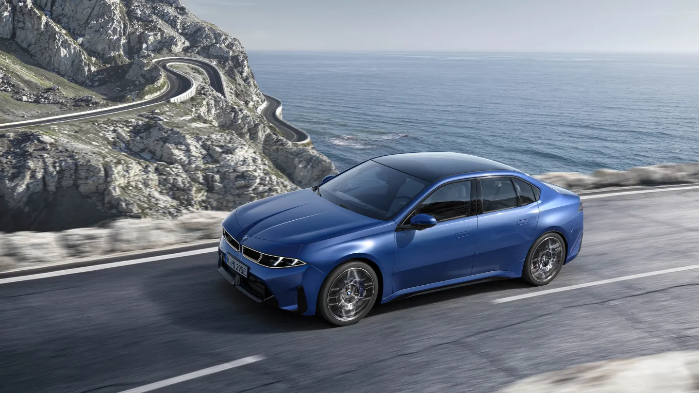 2027 BMW i3 electric sedan exterior side elevated