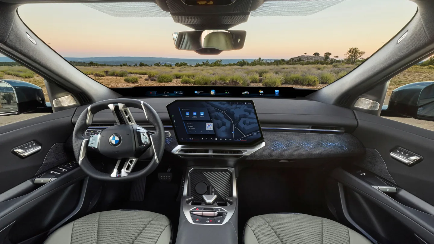 2027 BMW iX4 EV coupe interior cockpit