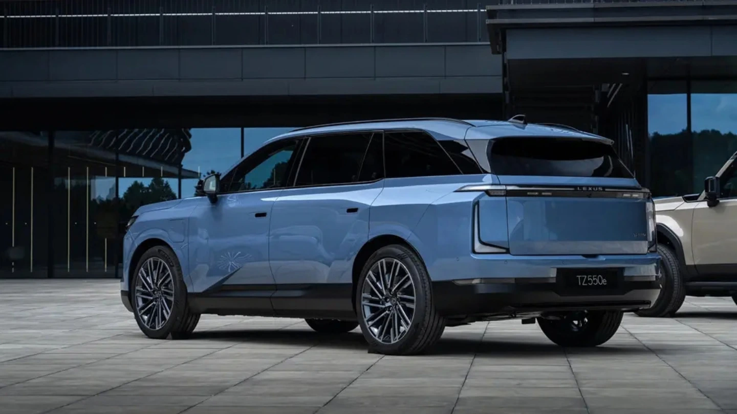 2027 Lexus TZ electric SUV exterior rear side