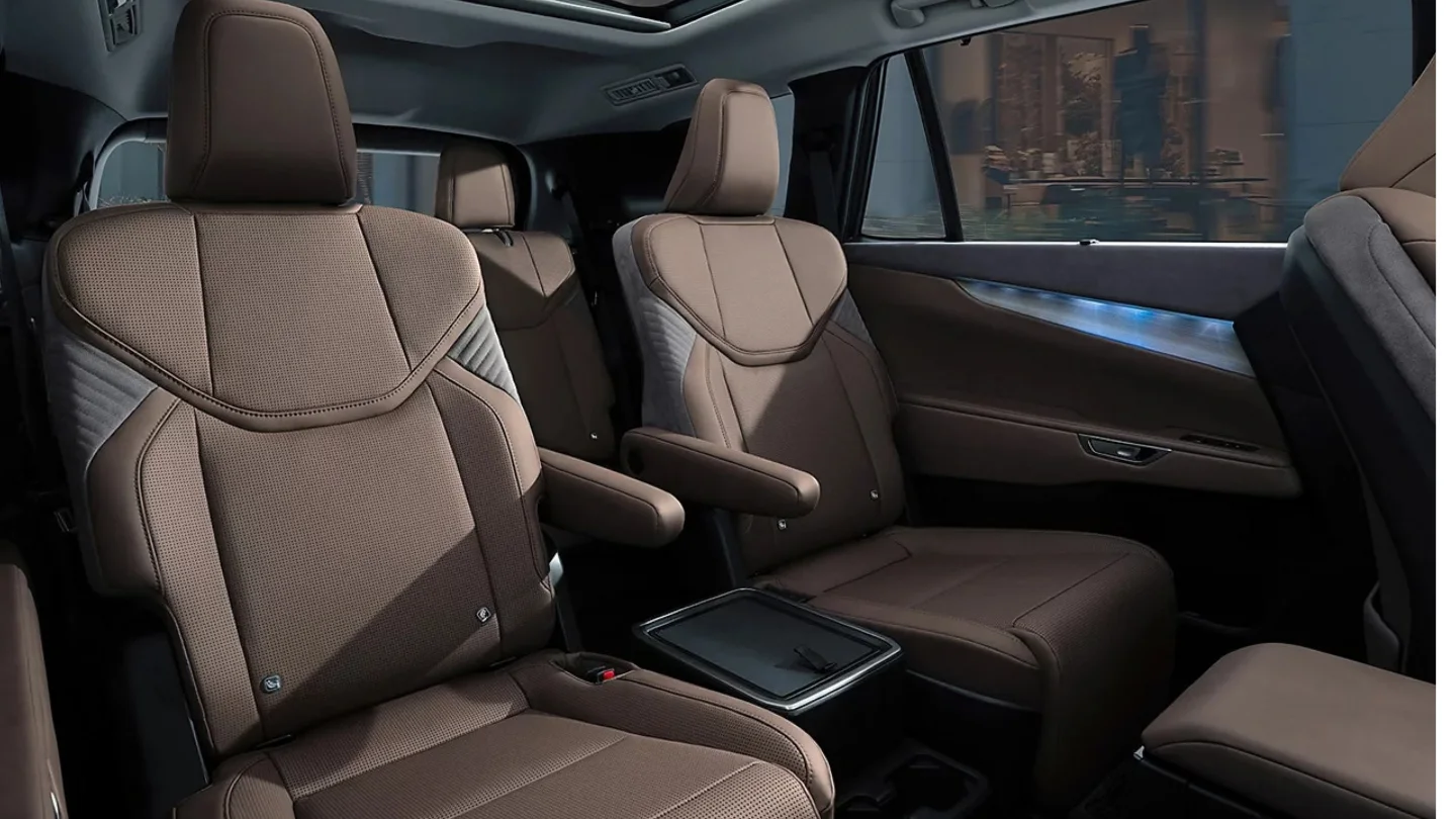 2027 Lexus TZ electric SUV interior rear seats