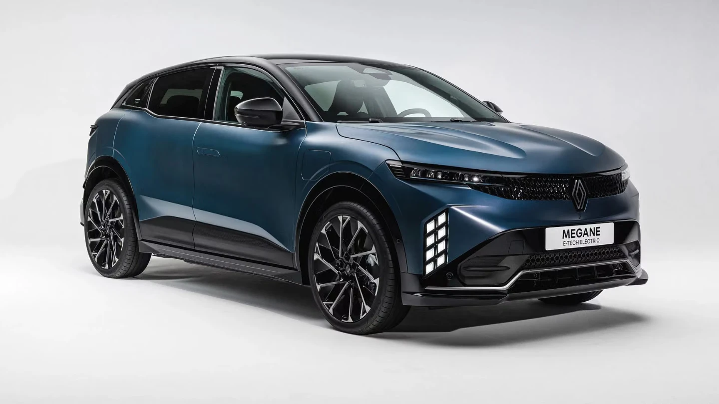 2027 Renault Megane E-Tech electric SUV exterior front side