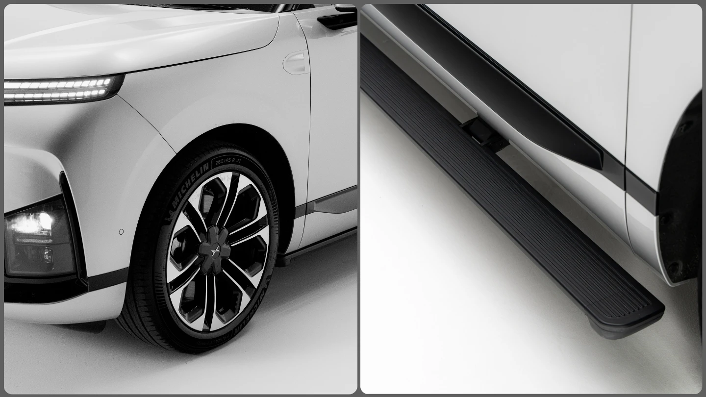 2027 Xpeng G9L large SUV exterior wheel and side step