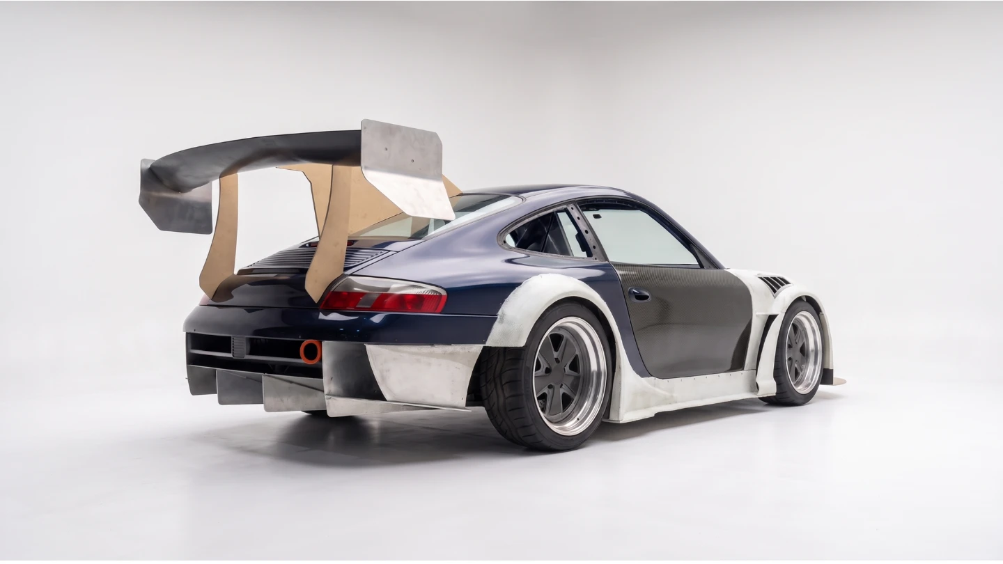 996 Porsche with front mounted LS V8 australia showtime custom build rear side