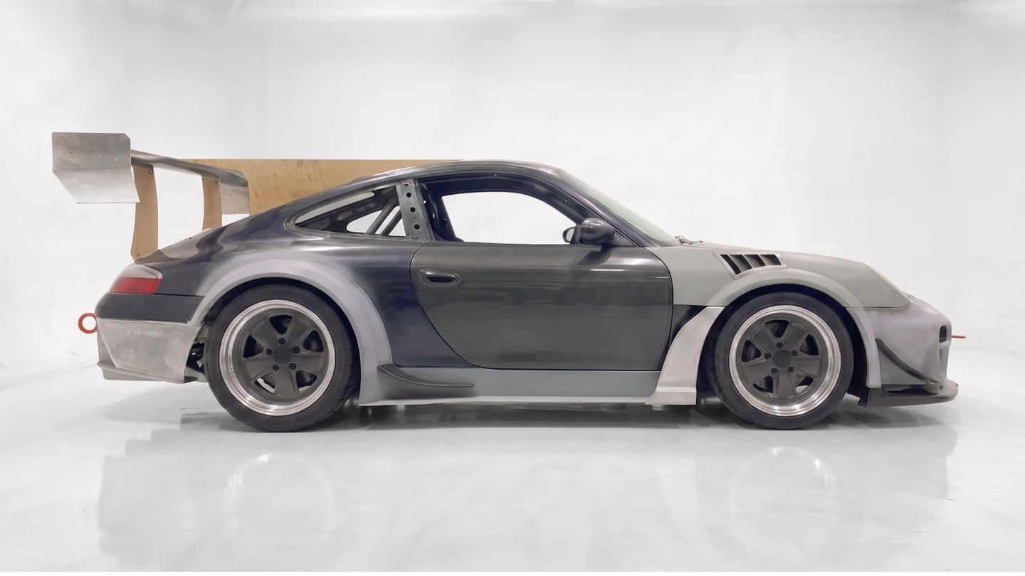 996 Porsche with front mounted LS V8 australia showtime custom build side
