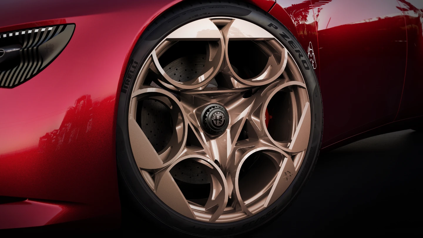 Alfa Romeo Cuorerosso Concept exterior wheel close up