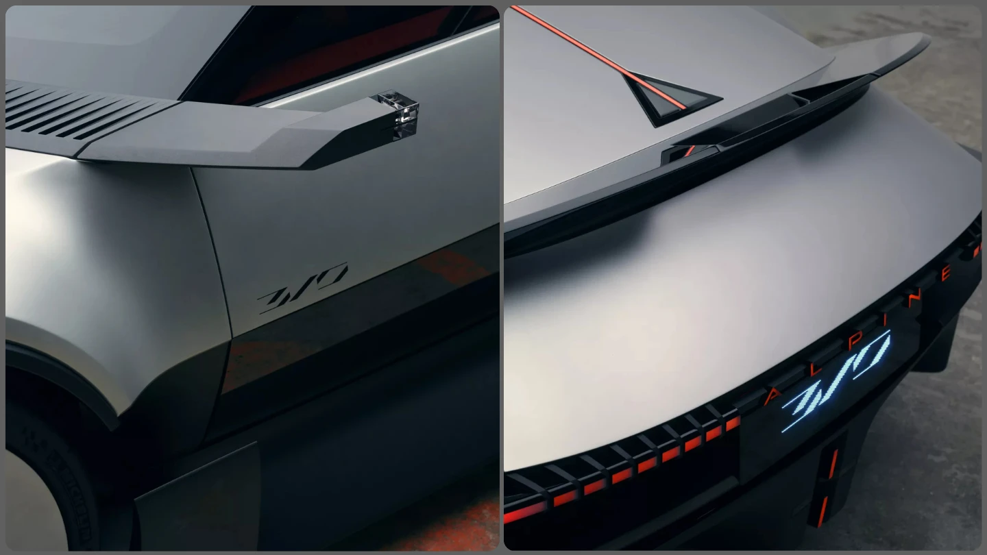 Alpine A310 Vision Concept exterior design front side and rear