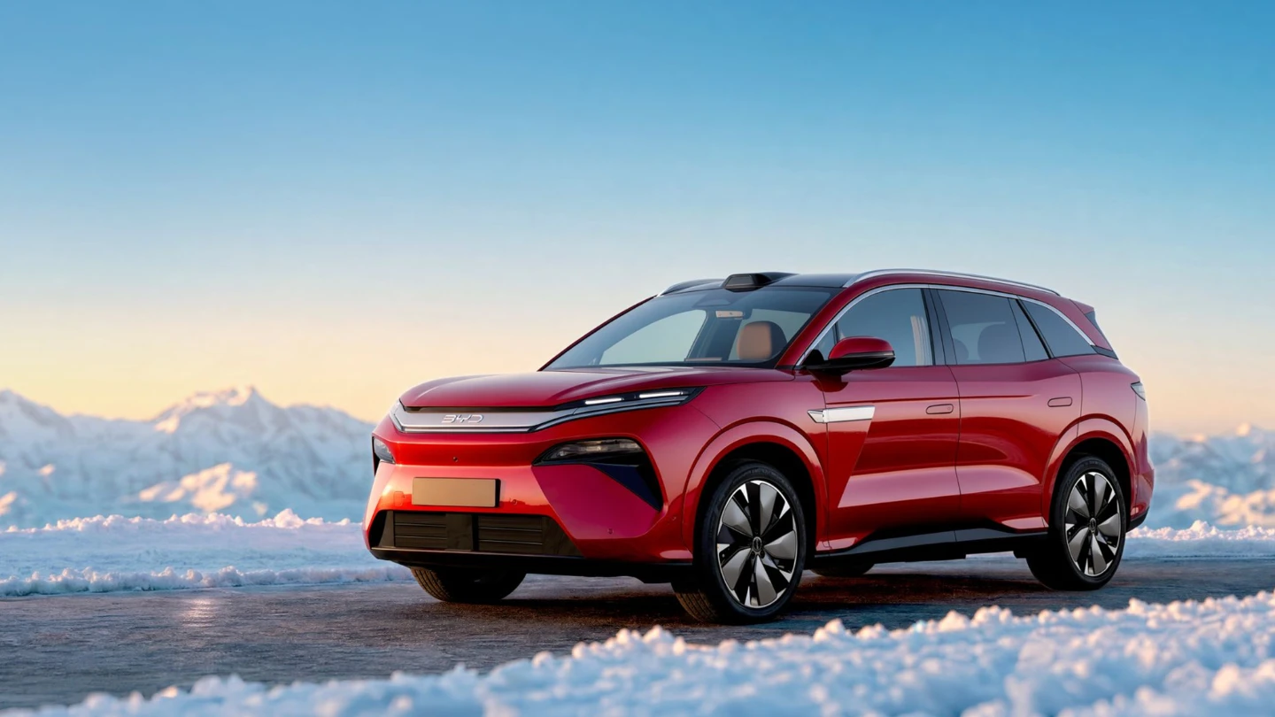 BYD Atto 8 large electric SUV europe exterior front side
