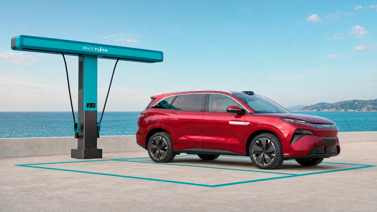BYD Atto 8 large electric SUV europe exterior side