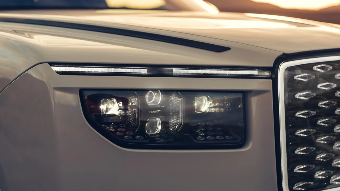 Bentley Torcal First Edition exterior front close up headlights grille