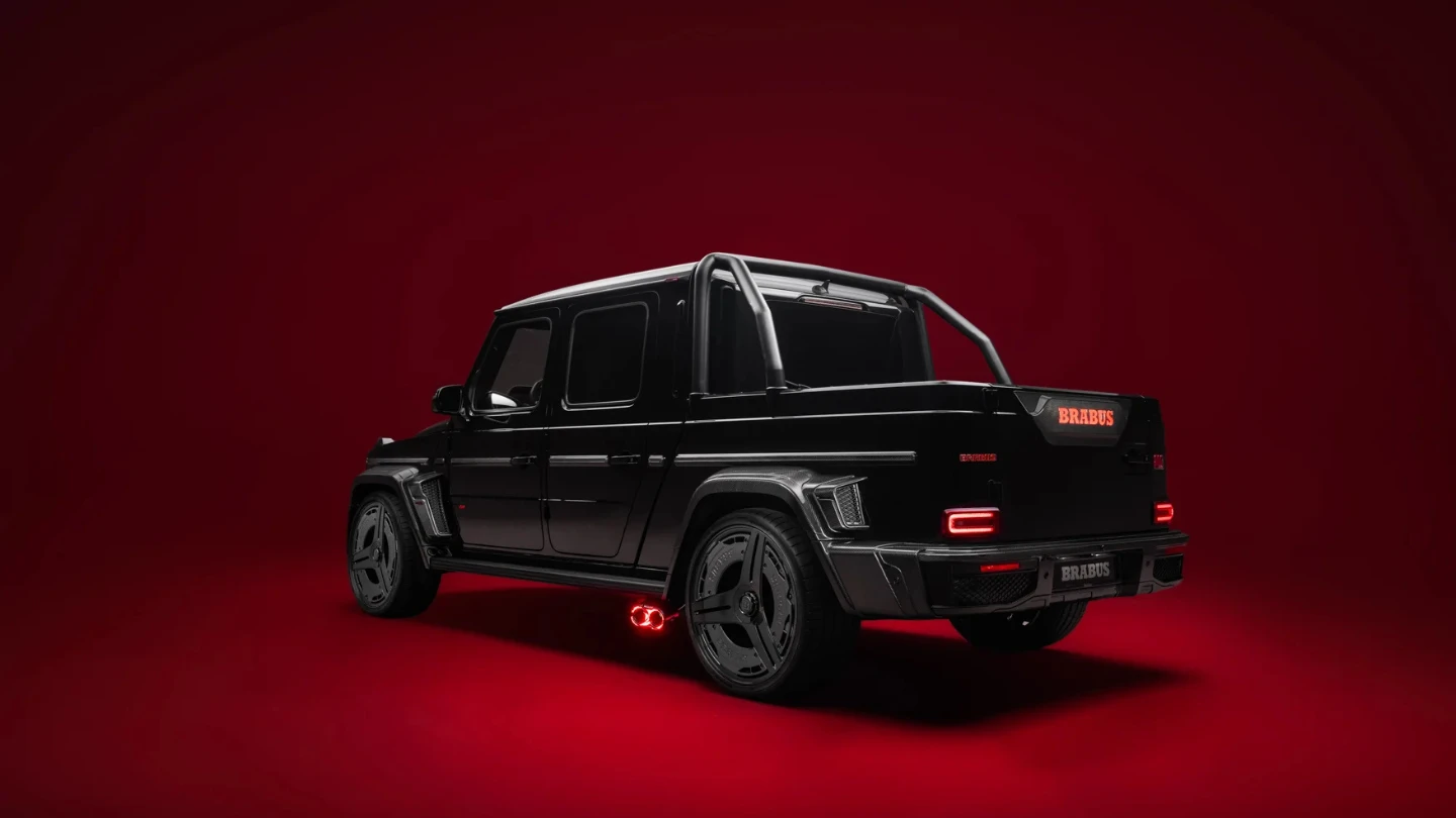 Brabus P900 Rocket Edition g-wagon pickup exterior rear side