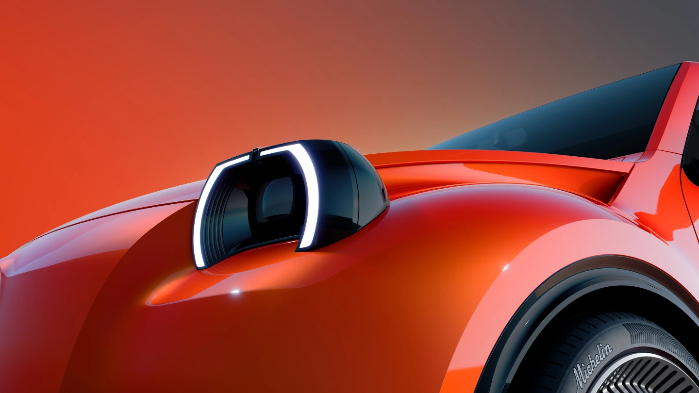 Citroen 2CV EV Concept exterior headlights eye like protruding