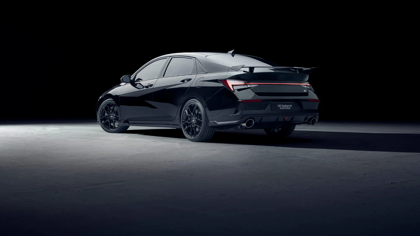 Hyundai i30 Sedan N Monochrome exterior rear side