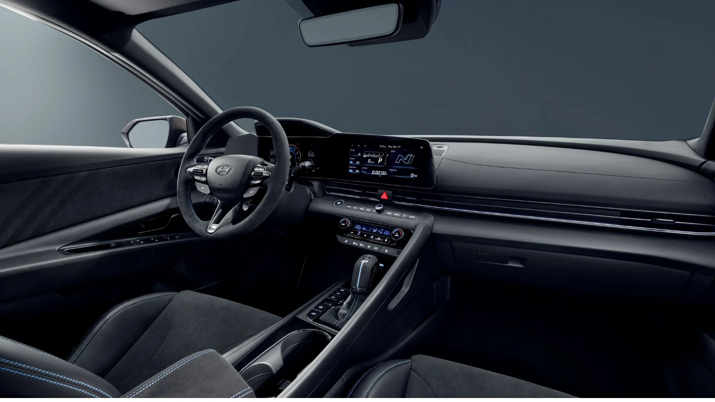 Hyundai i30 Sedan N Monochrome interior cockpit