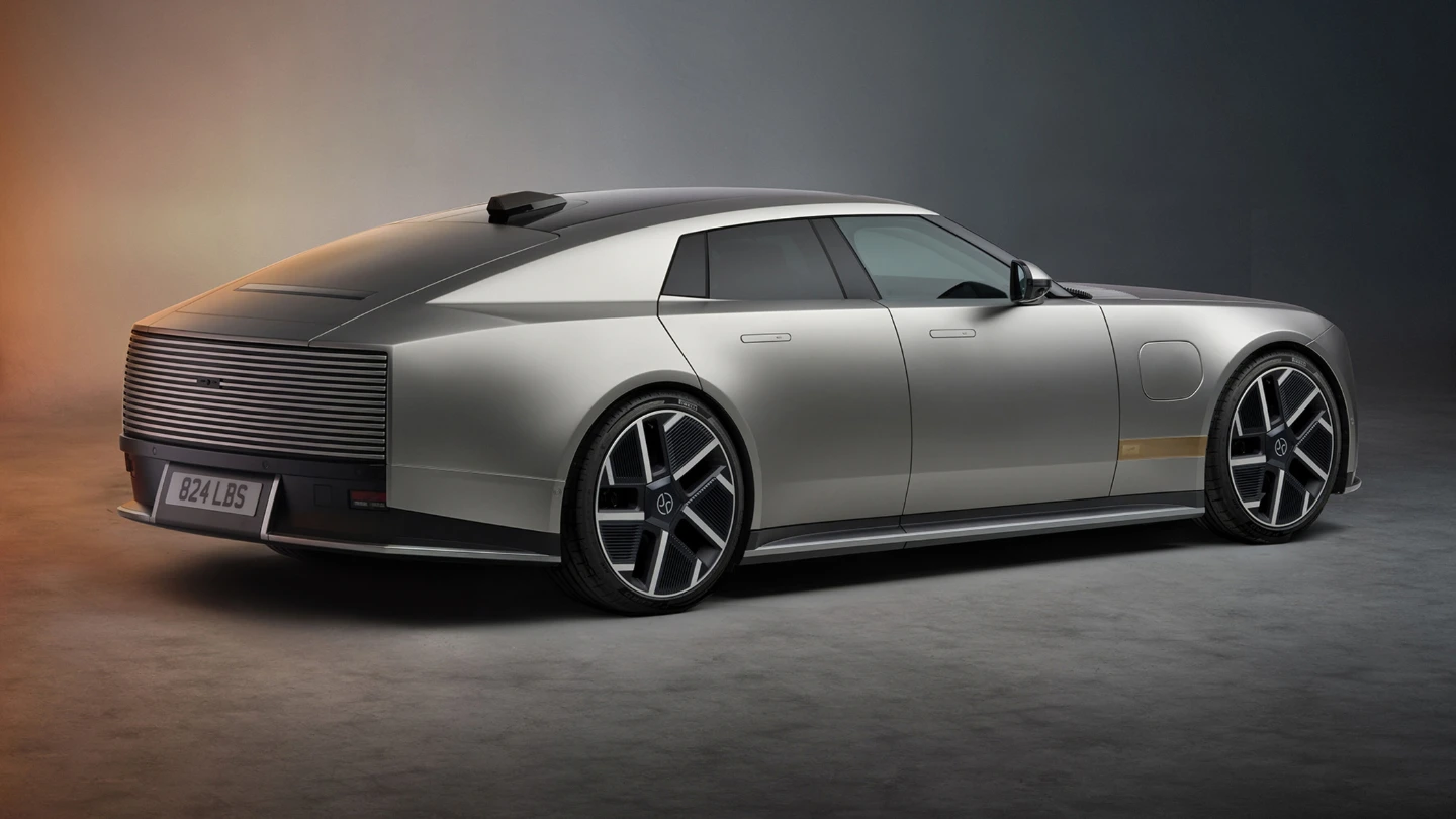 Jaguar Type 01 luxury electric GT exterior rear side