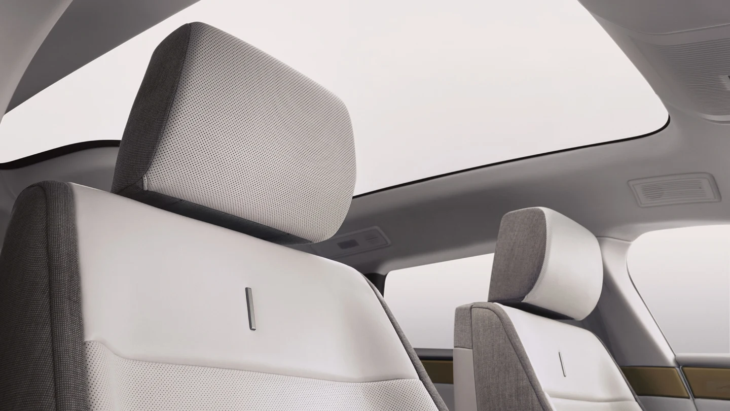 Jaguar Type 01 luxury electric GT interior front seats sunroof