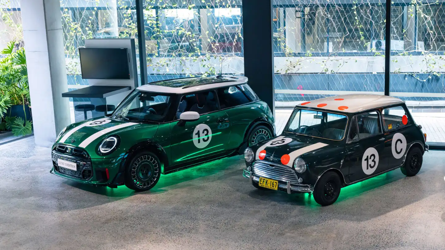 Mini Cooper JCW Lucky 13 Edition with 1966 Bathurst winner model