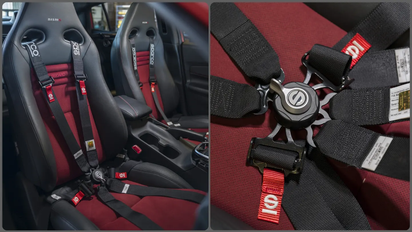 Nissan Sentra Spec-V Concept front seats with belts