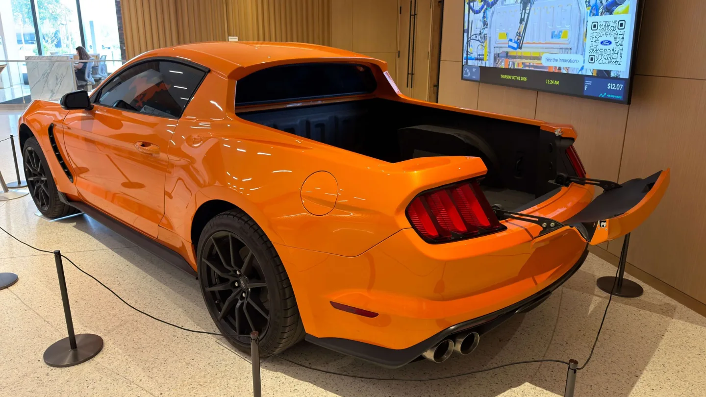 One off Ford Mustang ute concept heritage model exterior rear side