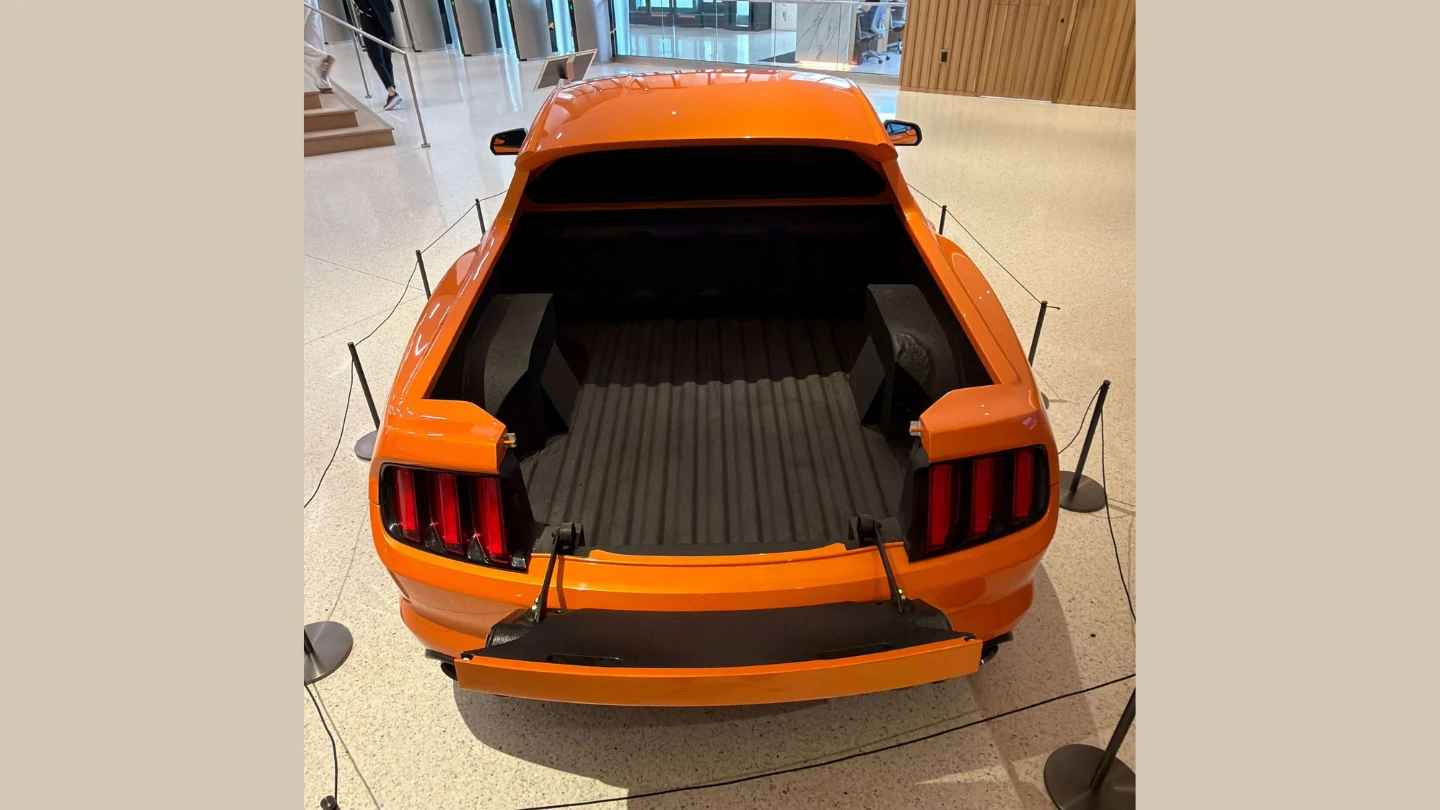 One off Ford Mustang ute concept heritage model exterior rear tray