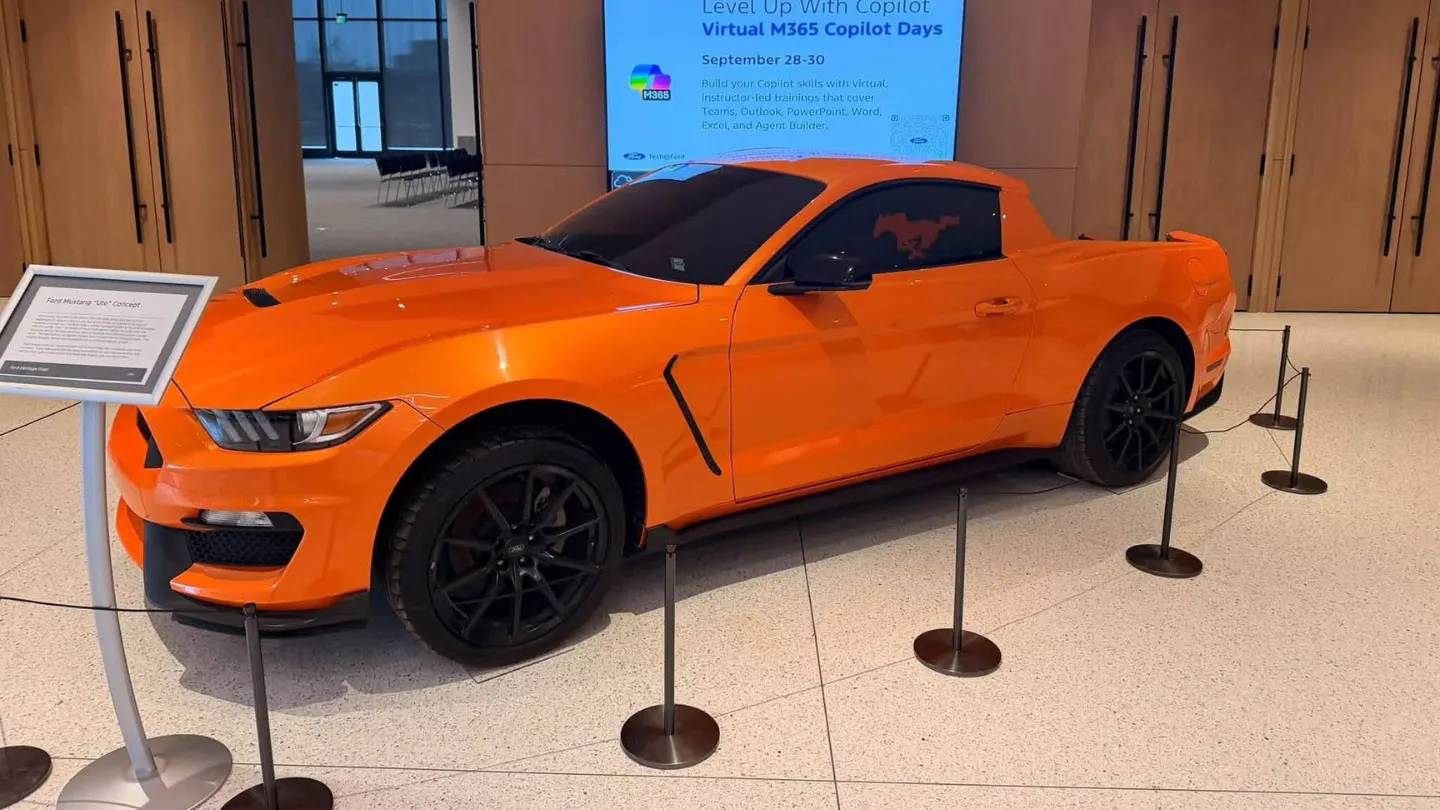 One off Ford Mustang ute concept heritage model exterior side