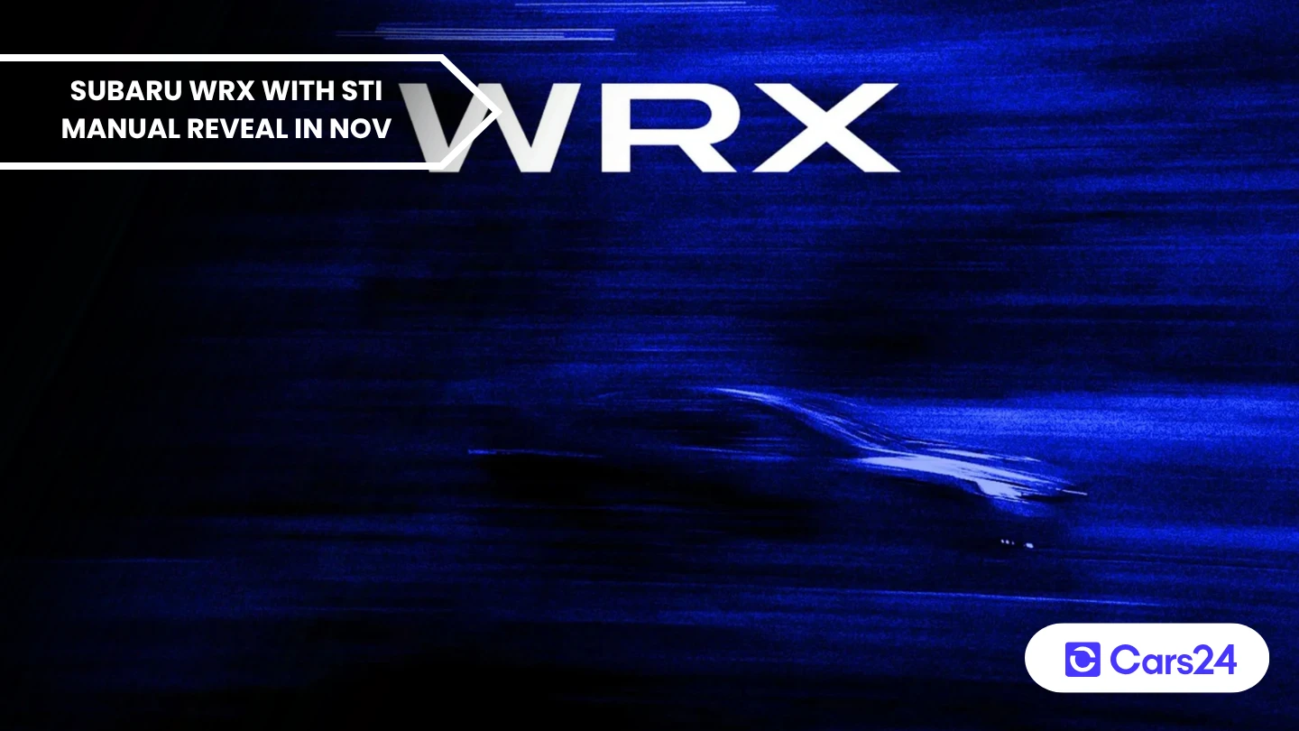 Subaru WRX with STI manual set for Nov 2026 Japan reveal banner